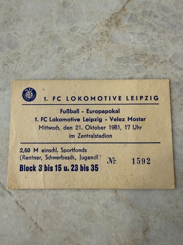 Orig ticket lok - 1.fc, leipzig