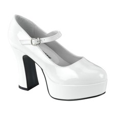 Sale MARYJANE-50 Funtasma High-Heels Plateau Riemchenpumps weiß Lack Größe 36