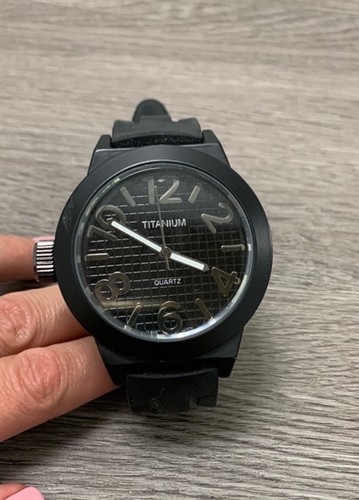 Titanium black watch