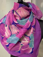 Holland Damen Tuch Halstuch Kopftuch Schultertuch ,87 x 86,5 cm,Lila/Rosa/Blau