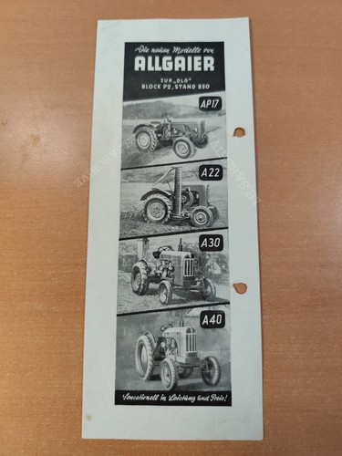 Prospekt allgaier schlepper - prospekt,