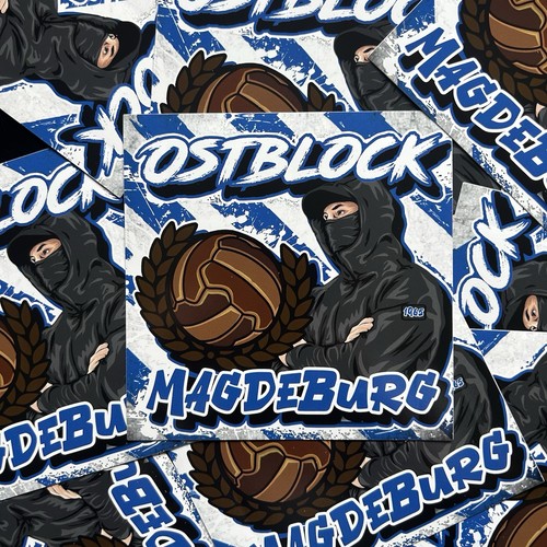 Magdeburg aufkleber fußball - aufkleber,