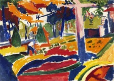 Lebendige abstrakte landschaft - abstrakte,