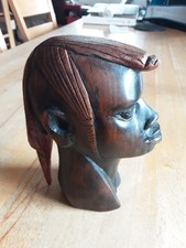 Afrikanische Holzbüste Handgeschnitzt 16 Cm Massai Krieger