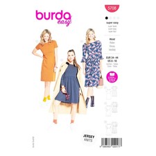 Burda Easy Schnittmuster Nr. 5708 - schlichtes Kleid mit 2 Rockvarianten