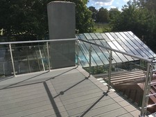 Edelstahlgeländer Balkongeländer mit 8,38mm VSG-Glas Treppe Terrasse V2A