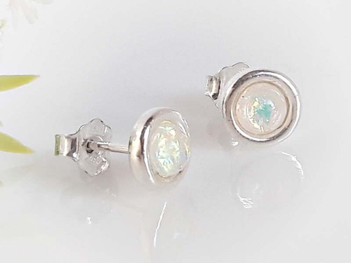 Opal ohrstecker silber 925 - ohrstecker,