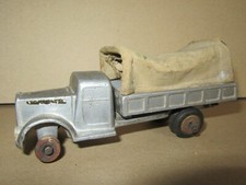 182F Vintage 1947 Spielzeug Gulliver Aluminium Guss Lkw Berliet GDR 7W Silber