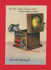 Erste Telefonstempel Lindt Sprungli Nr. 1479 Das erste Telefon, 1863 (1930er Jahre)