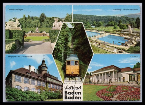 Ansichtskarte baden - ansichtskarte, baden-baden