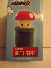 Arcade Block Super Salz & Pfefferstreuer Mario "Pilz & Pfeife" Neu in Box