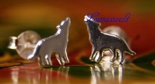 Silberohrstecker wolf aus - wolf,