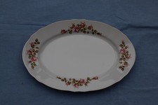 Winterling /  Vintage / Servierplatte Vorlegeplatte / Rosenmuster / Goldrand 