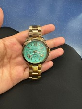 FOSSIL Analoguhr gold/türkis