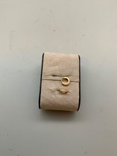 scho2# Aus Nachlass: Kleine Ohrringe mit weißen Steinen Gold 750, Gewicht 2,6 g