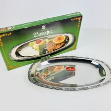 WMF Baroque Servierplatte Cromargan Edelstahl 18/10 geprägter Rand 32 cm OVP