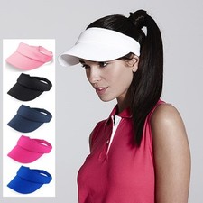 Herren Damen SPORTS Sun Visier Schutz One Größe Cotton Twill Golf Tennis Cap Neu