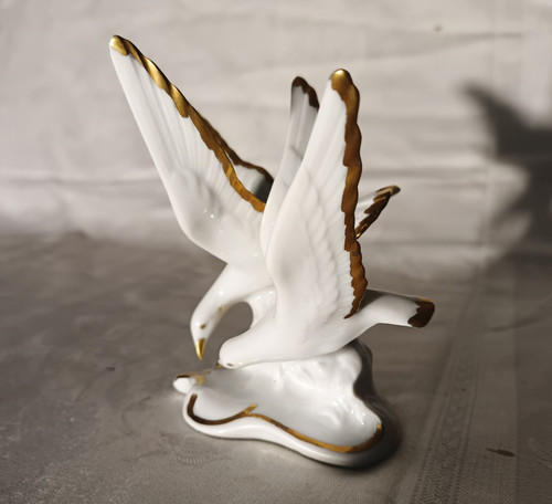 Porzellanfigur entenpaar - porzellanfigur,,