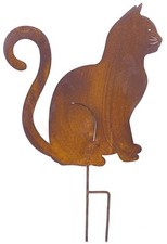 Edelrost Katze Gartenfiguren