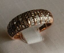 Rotgold Rose Ring Bandring 78 x Diamant Brillant 0.80 Carat 585 Gold