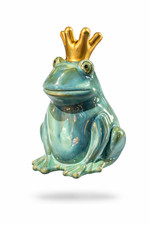 Froschkönig Keramik grün mit
