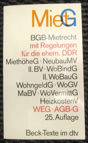 Bgb mietrecht mietgesetze - bgb-mietrecht/mietgesetze, 1991
