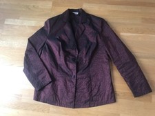Schimmernder Blazer / Bluse rot Verse Barock edel, Gr. 38, sehr gut erhalten!