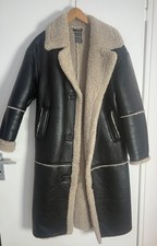 Mantel shearling look damen - mantel,