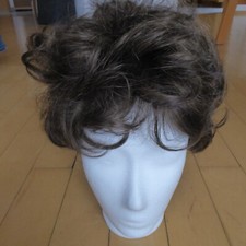 Perücke Kurzhaar Zweithaar Kunsthaar braun hochwertig Krebs Haarausfall