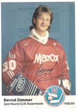 Autogramm Bernd Zimmer Eishockeyspieler DJK Rosenheim Originalunterschrift