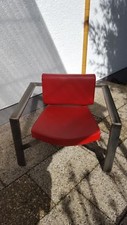 Designer Sessel - Einzelanfertigung Stahl - Kunstleder - rot - nochmal reduziert
