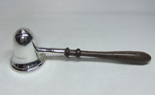 Sterling massiv Silber Kerzenlöscher Löscher gedrechselt Holzgriff 1995