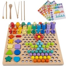 Magnetisches Angelspiel - Holzpuzzle - 13in1 - Montessori Lernspielzeug Rechnen