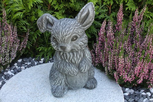 Steinfigur hase kaninchen - steinfigur,