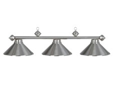 Billard Billardlampe Lampe Leuchte SILVER STAR  3 - flammig chrome Ø 35cm