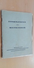 Informationen für Heimkehrer , amerikanische Besatzungszone 1948