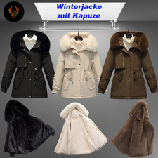 Luxus Winterjacke Damen Kapuze