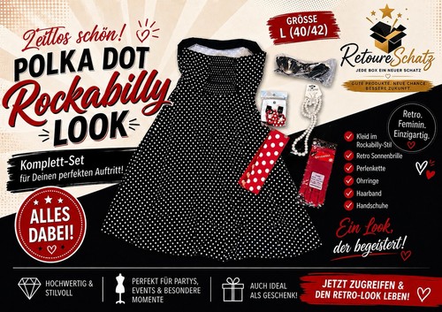 Rockabilly kleid damen m - gr., m/l