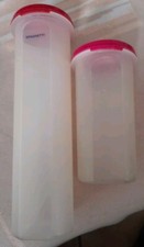 Tupperware Eidgenosse,A79+A77,Spaghettidose+Circular,rot+brombeer, 1,1l + 650 ml