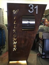 Edelstahl Cortenstahl Briefkastenanlage Standbriefkasten Briefkasten Stele