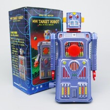 Target Robot Masudaya Japan 1997 mit Box Vintage Aufziehspielzeug