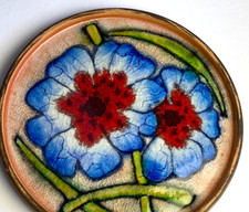 Karlsruher Majolika Friedegard Glatzle Teller Wandteller Obstteller 30,5 cm