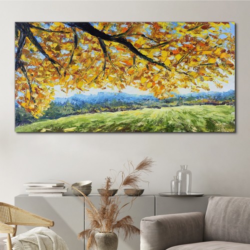 Gemälde baum blätter herbst - gemälde,