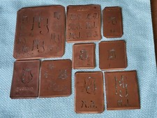 9 alte Kupferschablonen
