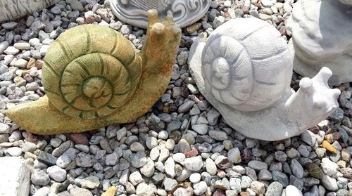 Steinfigur schnecke - steinfigur, "
