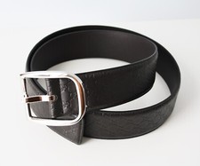 GUCCI GÜRTEL Ledergürtel UNISEX 449716 Gr. 90 braun silber