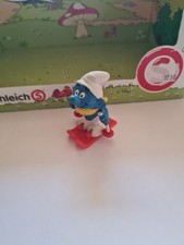 Schlumpf Schlümpfe -    Skifahrer Stöcke rot