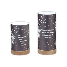 Lampe mit Spruch & Timer, rosa, formano, 15cm, Geschenk,Licht , Deko, Glas, Neu 