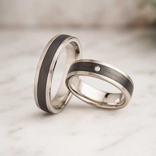 Trauringe titan carbon diamant - trauringe,