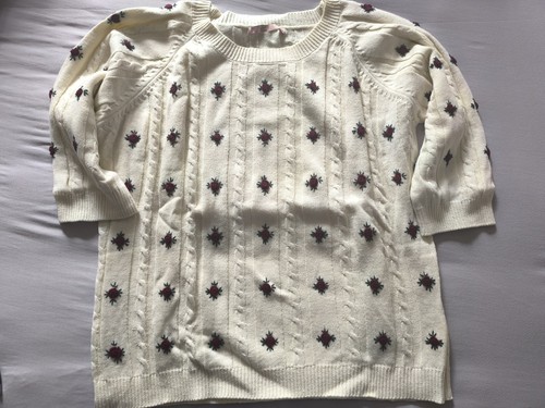 Süßer pullover ecru mit - ecru,